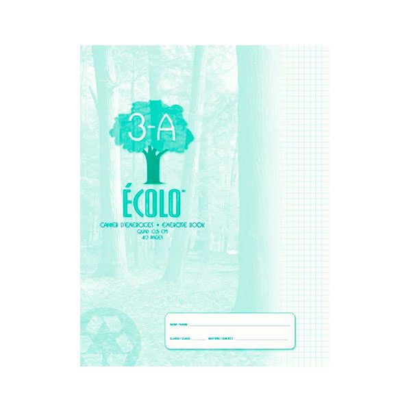 CAHIER D'ÉCRITURE ÉCOLO #3A 40 pages - compatible 103A