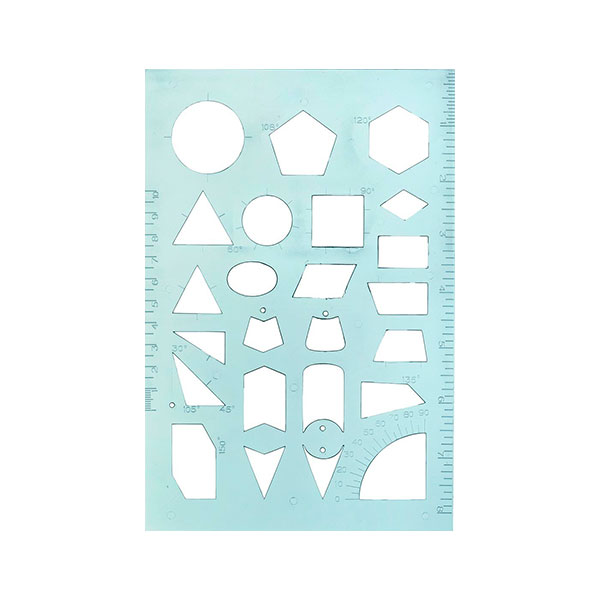 STENCIL DE 24 FORMES GÉOMÉTRIQUES