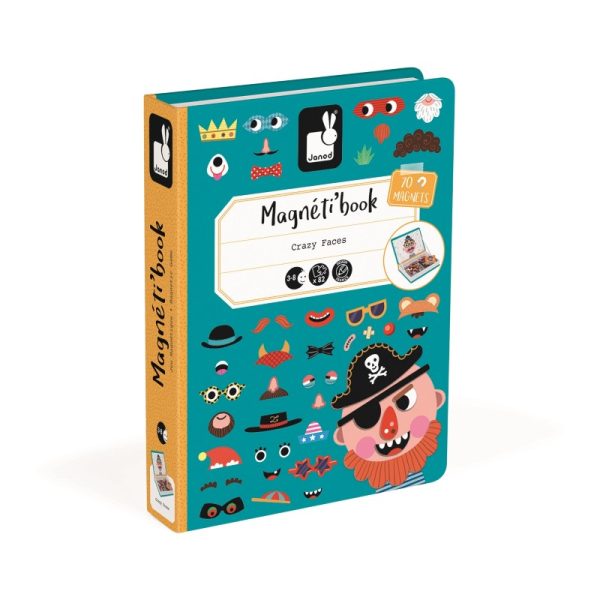 MAGNÉTIBOOK CRAZY FACES BLEU