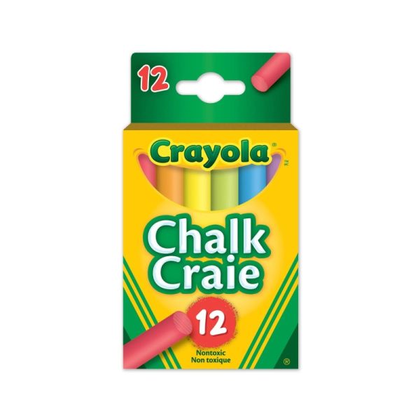 Craies de couleur assorties pour tableau (12)
