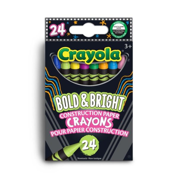 Crayons de cire pour papier construction (24)