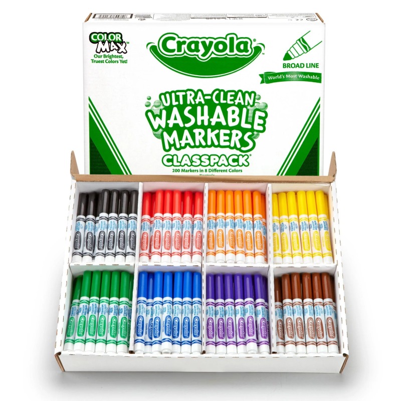 Marqueurs lavables pointes coniques (200)