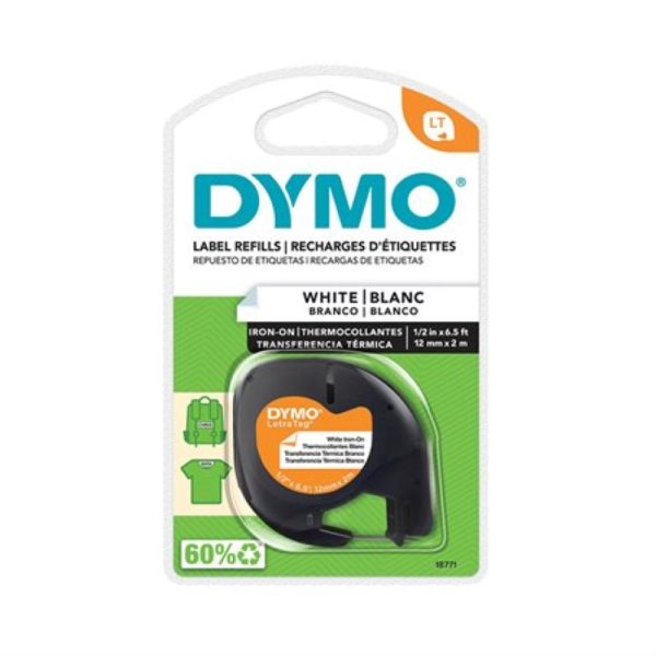 Étiquette Dymo en plastique pour vêtements