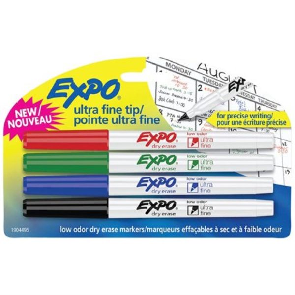 Marqueurs effaçables à sec pointe ultra fine (4)