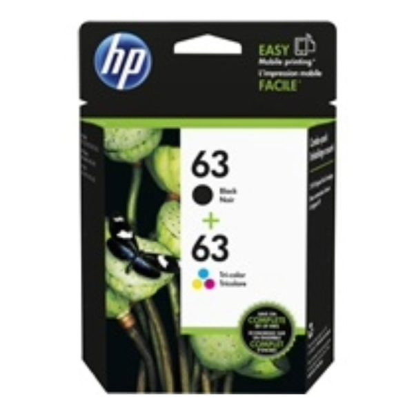 Cartouche d’encre noir et couleur HP 63