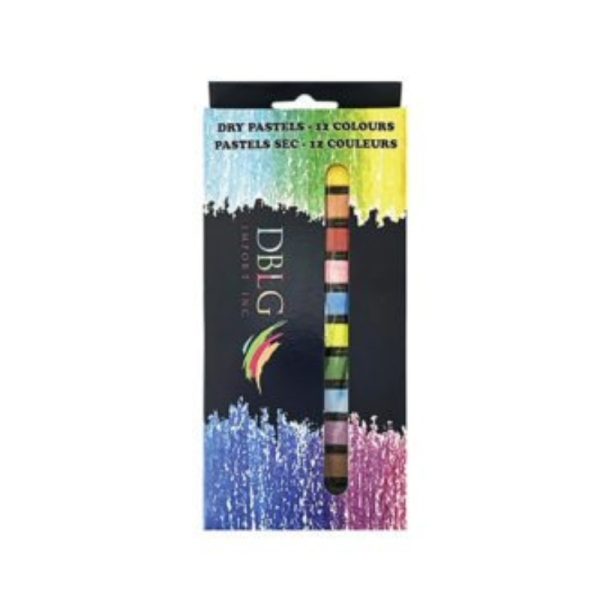 Boite de pastels secs 12 couleurs assorties