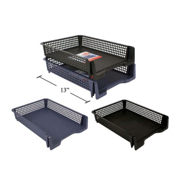 Organisateur de bureau superposable – plateau pour feuilles