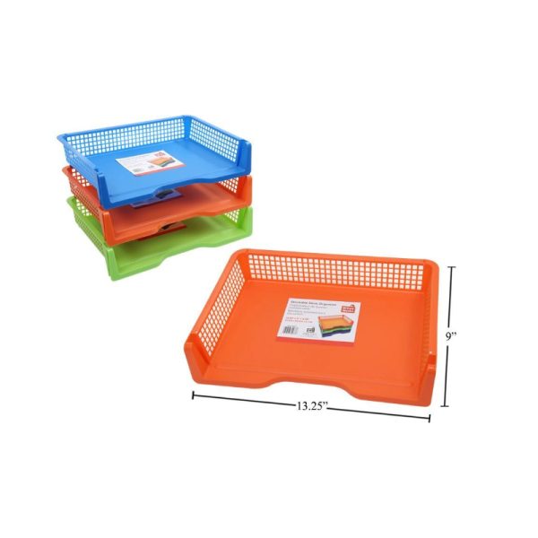 Organisateur de bureau superposable – plateau pour feuilles