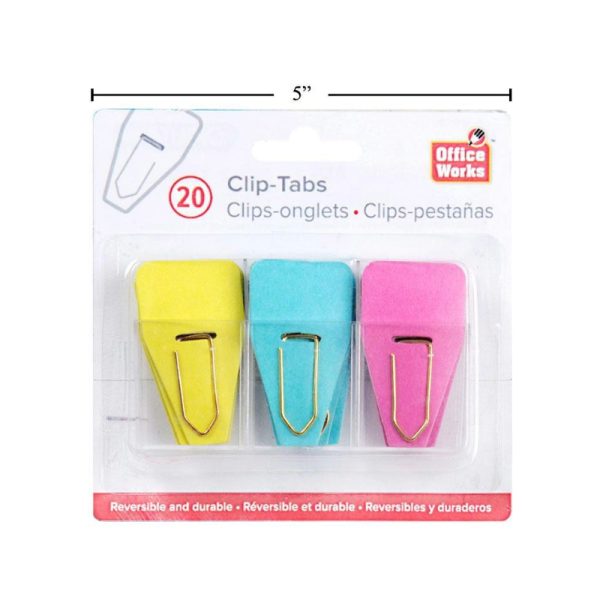 Clips trombones à onglets en carton (20)