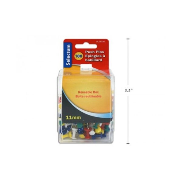 Épingles de couleur à babillard (100)