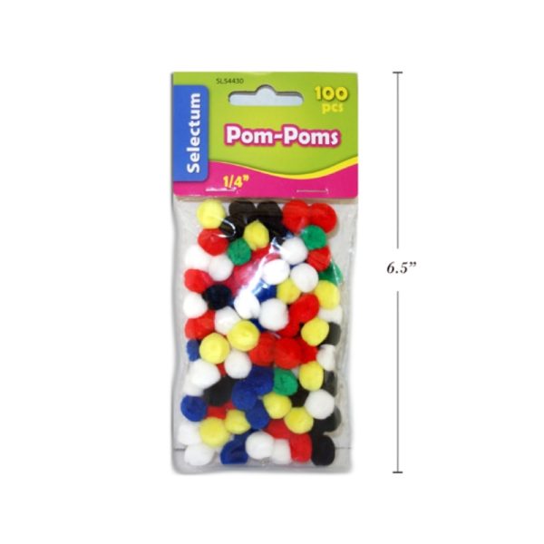 Pompons 1/4 po (100)