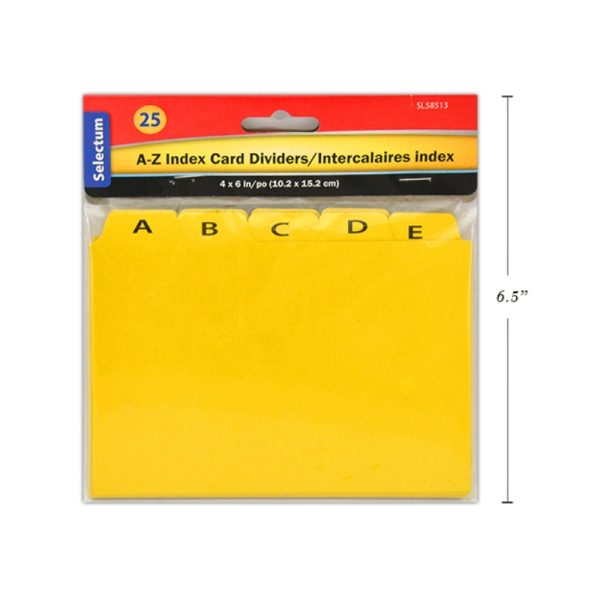 Carte d’index pour fiche 4 x 6 po A-Z