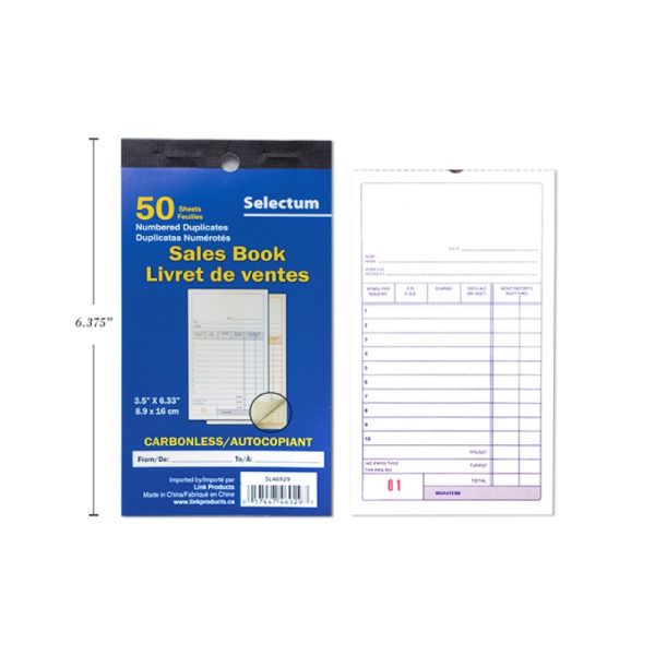 Livret de factures de ventes – duplicatas numérotés (50)