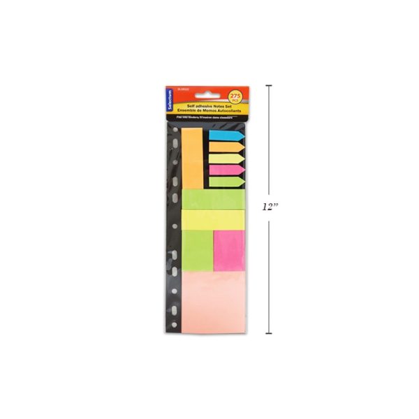 Ensemble de notes adhésives de tailles variées (275)
