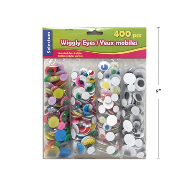 Yeux mobiles de couleurs et grandeurs variées (400)