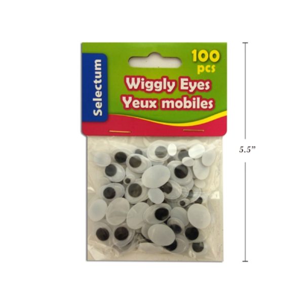 Yeux mobiles ovales noirs – grandeurs variées (100)