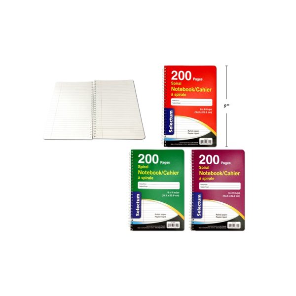 Petit cahier ligné avec spirale (200p) 6 x 9 po