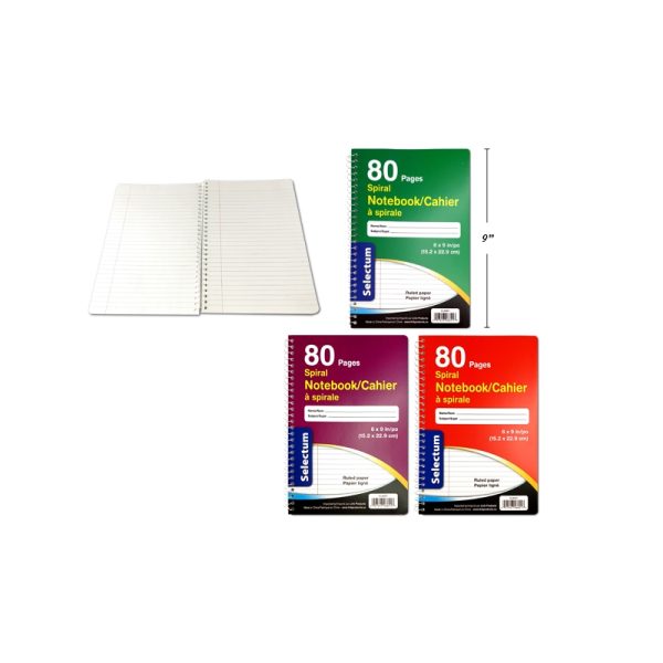Petit cahier ligné avec spirale (80p) 6 x 9 po