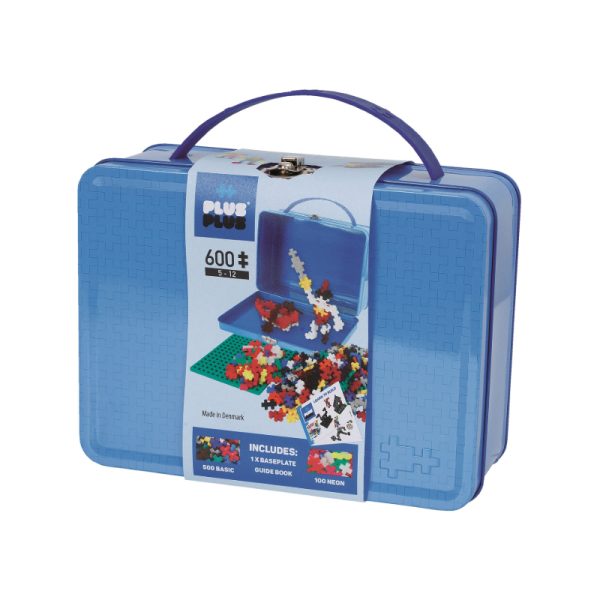 Plus-Plus – Valisette en métal bleue