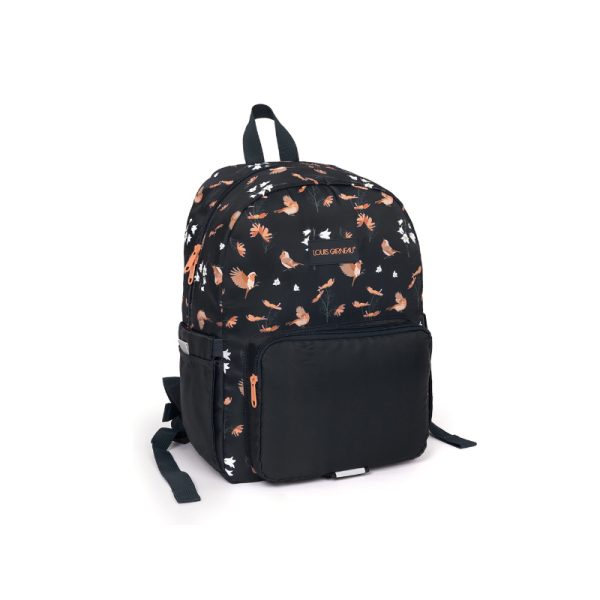 Sac à dos avec pochette à l’avant – Oiseaux
